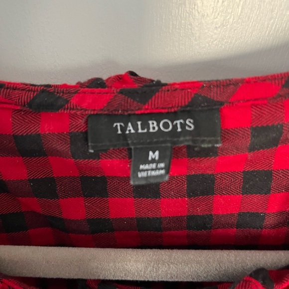 Talbots Red & Black Blouse - Picture 6 of 10